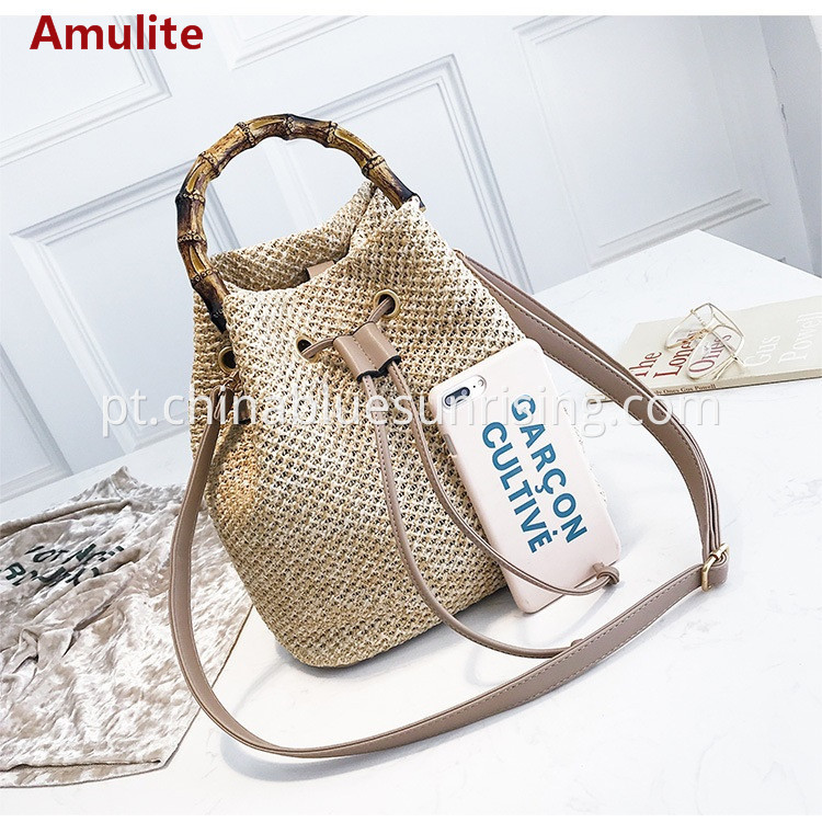 bucket straw bag